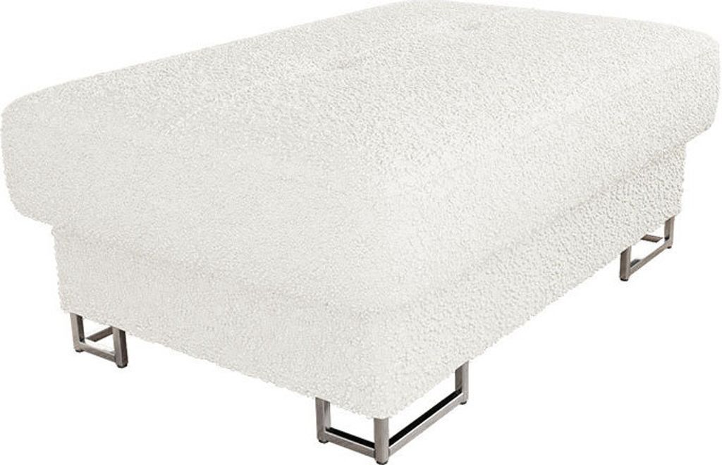 MIRJAN24 Polsterhocker Cotere, Moderne Sitzhocker vom Hersteller, Polstermöbel Kollektion, Metallfüße in der Farbe Silber (Farbe: Abriamo 04)