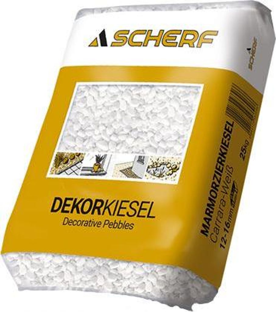 25kg Marmorzierkiesel Carrara-Weiss 12-16mm