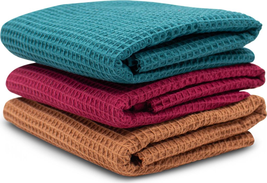 Waffelpique 3er Set je 0,5m x 1,5m Waffel Stoff 100% Baumwollstoff DIY Nähstoff Dekostoff zum Nähen Set19