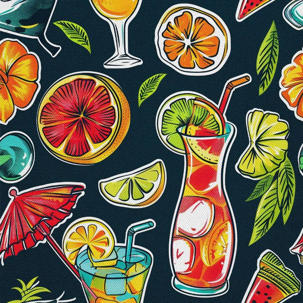 OUTDOOR DEKOSTOFFE OXFORD - Motiv Cocktail | DX8412