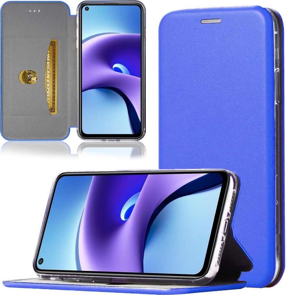 Handy Schutz Hülle für Xiaomi Redmi 9T Handytasche mit Magnetdeckel Kartenfach und Standfunktion Klapphülle Blau