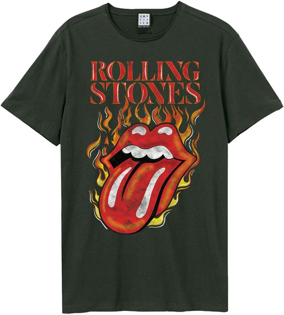 The Rolling Stones T-Shirt Herren Amplified Collection - Hot Tongue charcoal XXL