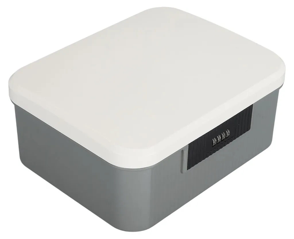 Mallette de rangement 9L avec serrure à code et double couche grise pro - 7