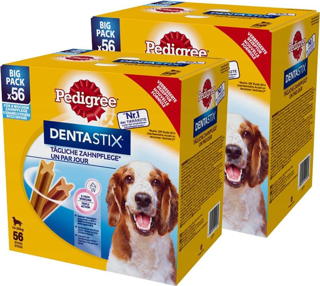 Pedigree 56 st. DentaStix Soin buccal quotidien 10-25kg M Image du produit 