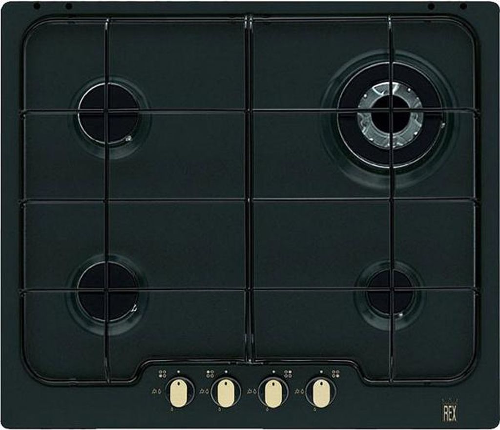 Electrolux PN 640 RUV, Schwarz, Eingebaut, Gas, 4 Brenner