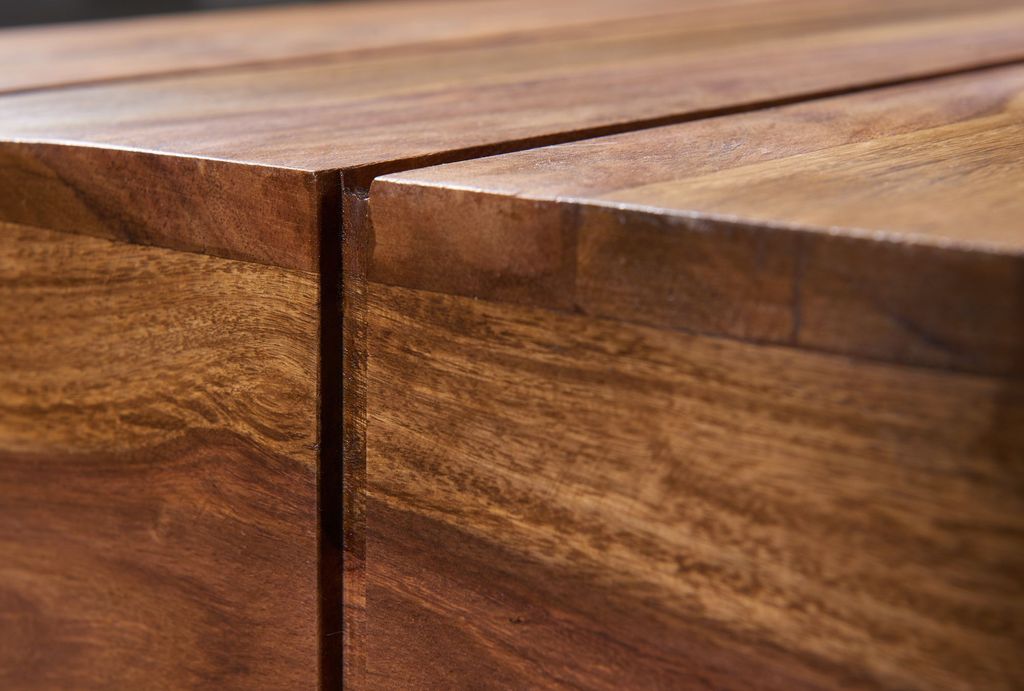 FineBuy Couchtisch Massivholz 120cm breit Wohnzimmertisch Produktbild 4