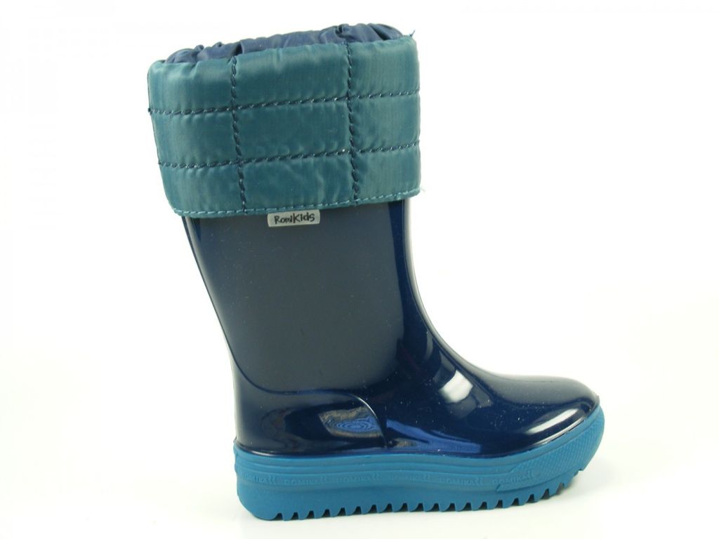 Romika 05101 Cosmos Kinder Gummistiefel Warmfutter, Größe:22, Farbe:Blau