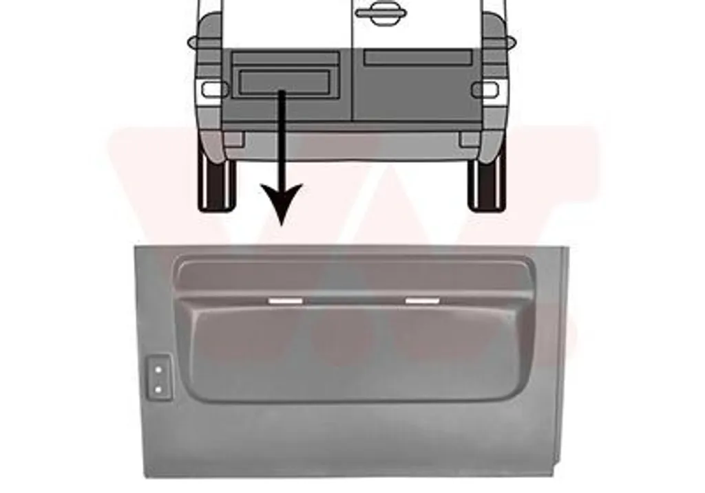 Bas de porte arrière gauche Van Wezel 3075149 pour carrosserie fourgon
