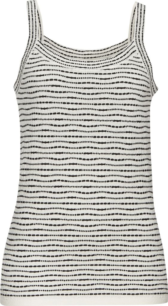 VIVANCE Stricktop creme-schwarz Größe 44/46