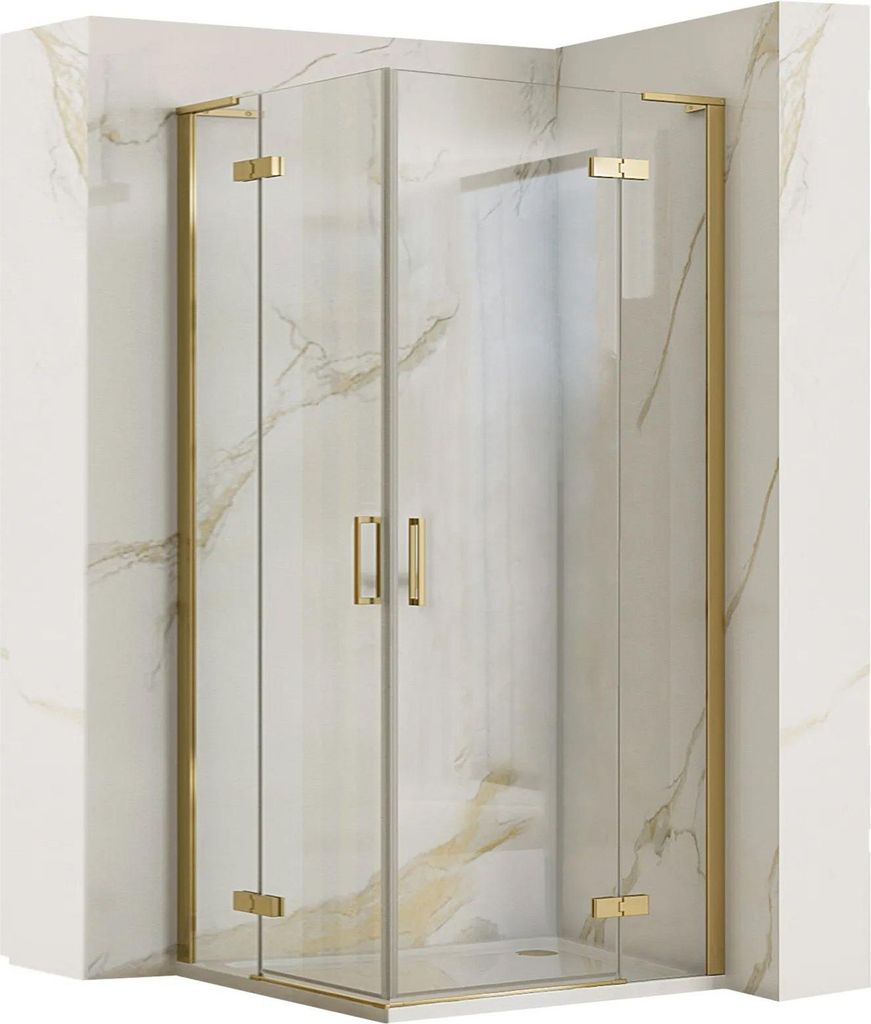 Rea Duschkabine Hugo Double Gold Brush 80x80