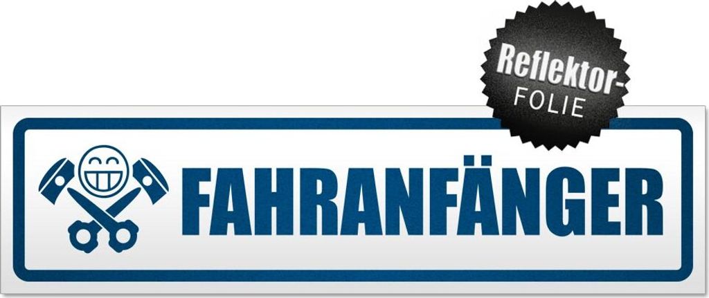 Fahranfänger Kolbenschädel Magnetschild Schild magnetisch