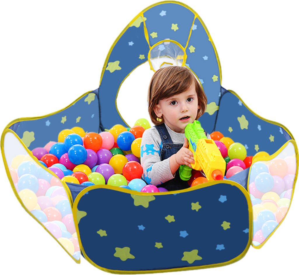 3-In-1 Kinder Zelt Ball Pool Krabbeltunnel Sternenhimmel Baby Kind spielen Zelt Haus