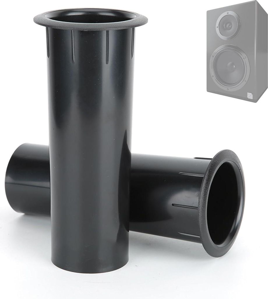 Bass Reflex Rohr, ABS Kunststoff Speaker Port Tube, Lautsprecher Bassreflexrohr mit offenem Loch 50mm für 4-6 Zoll Subwoofer Woofer Box Zubehör