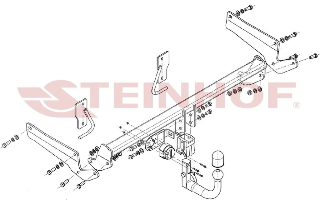 Z547016 Anhängerkupplung passend für MAZDA 6 2013-06/2018 abnehmbar