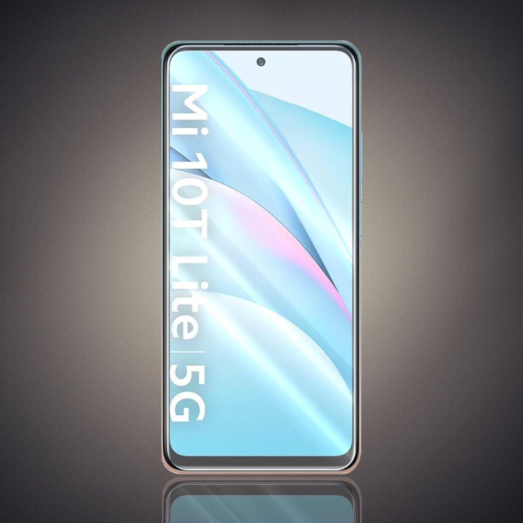 A smartphone is displayed front and center against a gradient background.
