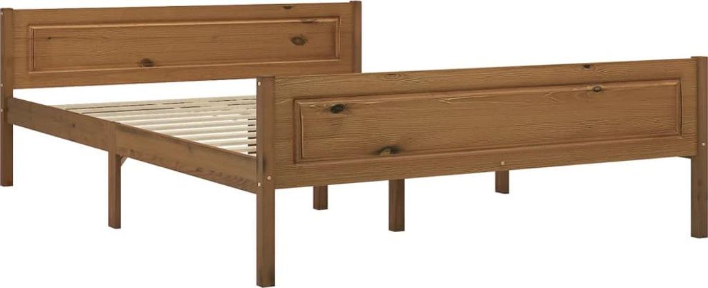 vidaXL Massief houten bed, dennenhout, honingbruin, 120x200 Productafbeelding 