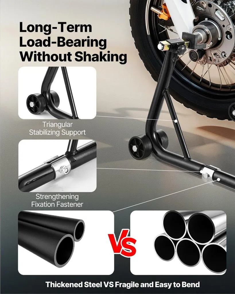 Support de moto avant et arrière Spoolift Paddock de 1100 lb noir
