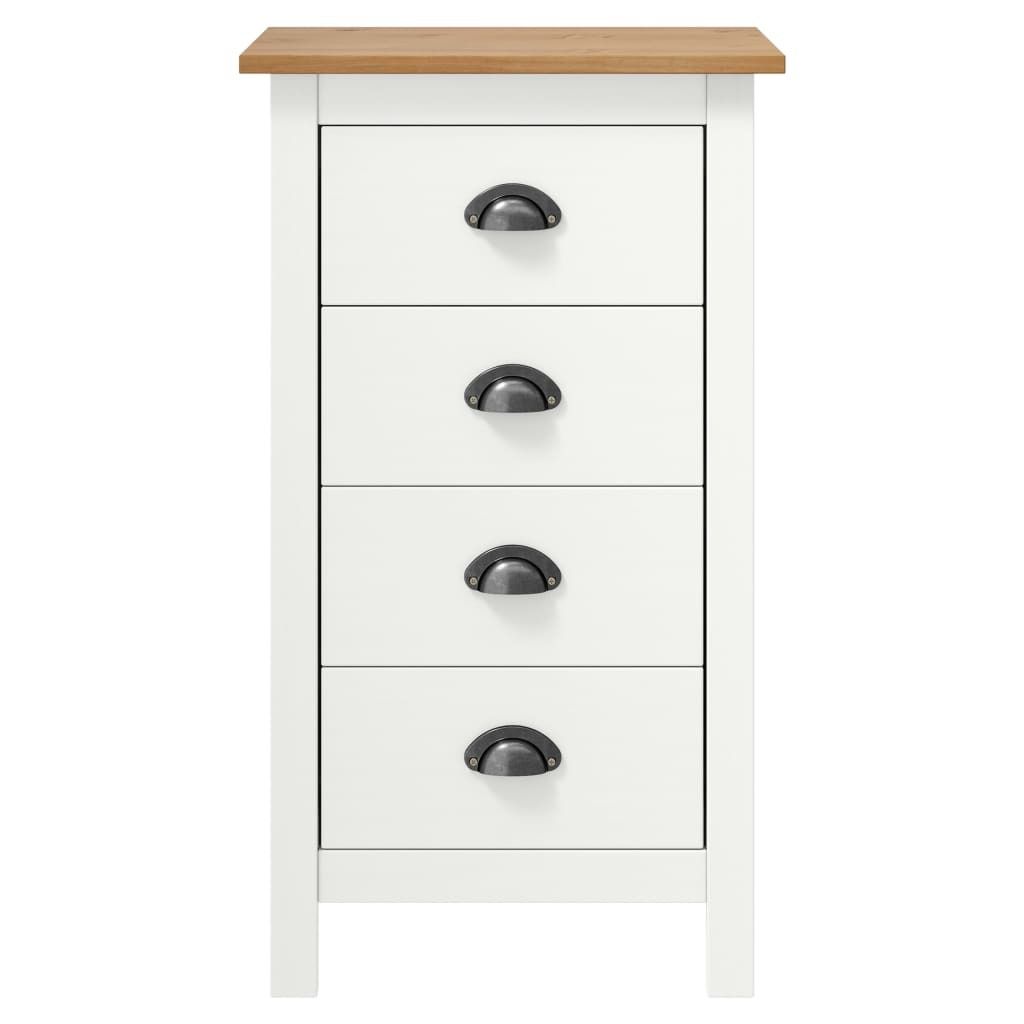 vidaXL Kredens Hill biały 46x35x80 cm lite drewno sosnowe Zdjęcie produktu 
