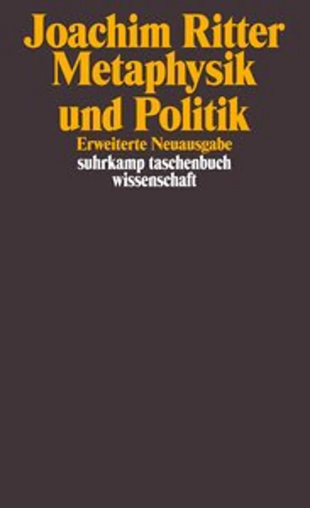 Livre de Philosophie Metaphysik und Politik - Essai Politique Allemand