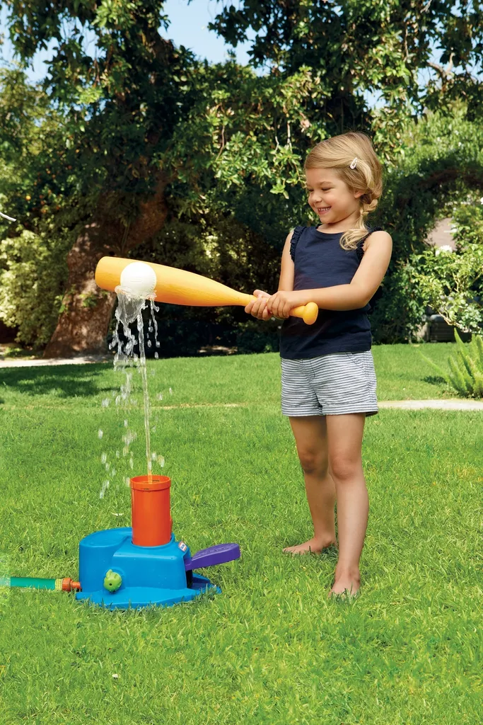 Arroseur Baseball Enfant – 3 Buses, Batte Télescopique, 3 Balles – Pompe à Eau Jardin été – Dès 3 Ans