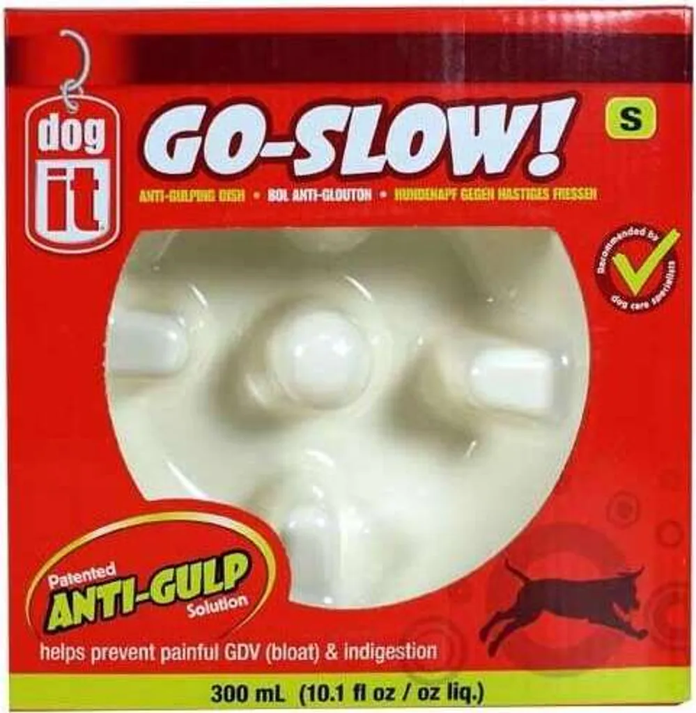 Écuelle pour chien mangeant trop vite DOGIT Go-Slow 300 ml Blanche