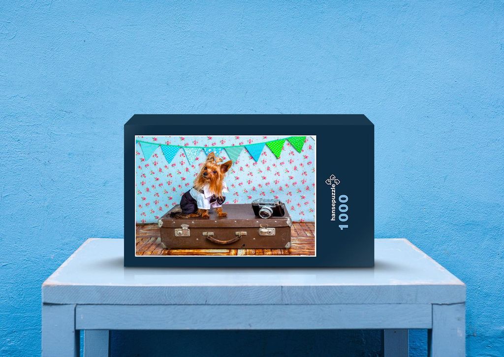 hansepuzzle 34643 - Hund Puzzle, 1000 Teile, Tierwelt, 60,0 x 46,0cm mit hochwertiger Aufbewahrung, Kartonbox und wiederverschließbarem Beutel