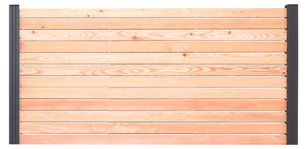 Ligna Gard Rhombus Steckzaun Set Island ca. 180 x 87 cm Holz Europäische Lärche Sichtschutz Zaun Ohne Pfosten Ohne Abschlussleiste