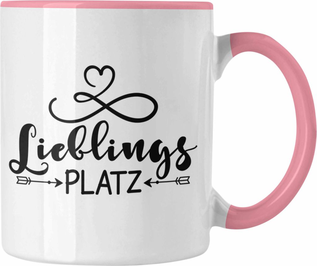 Trendation - Lieblings-Platz Tasse Geschenk für Zuhause Neue Wohnung Büro Geschenkidee (Rosa)
