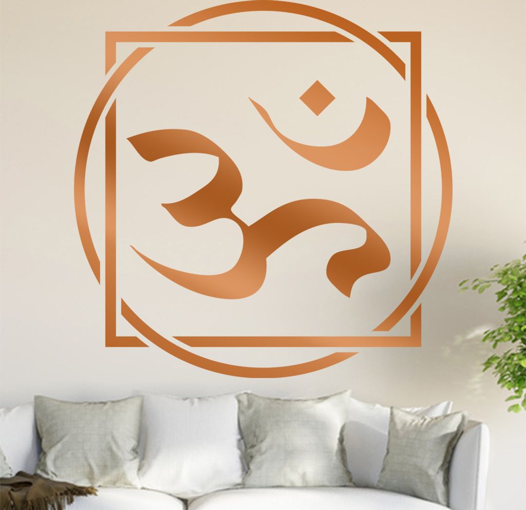 Om Wandtattoo in 6 Größen - Wandaufkleber Wall Sticker - Dekoration, Küche, Wohnzimmer, Schlafzimmer, Badezimmer