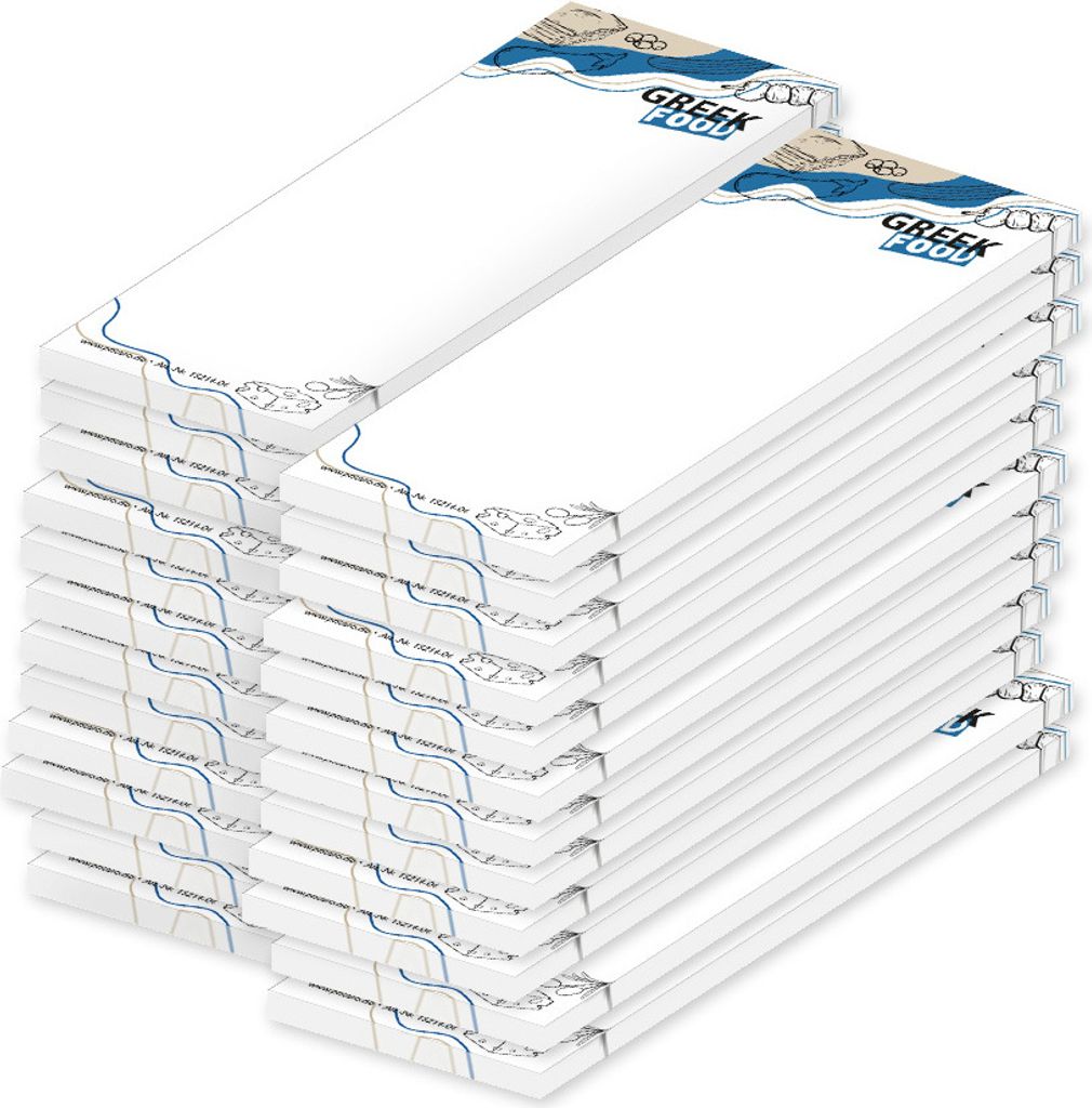 PRICARO Kellnerblock "Greek Food", 24 Stück