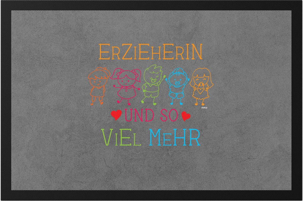 Erzieherin Und So Viel Mehr Fußmatte Geschenk Erzieherin Tagesmutter Kindergarten Abschiedsgeschenk