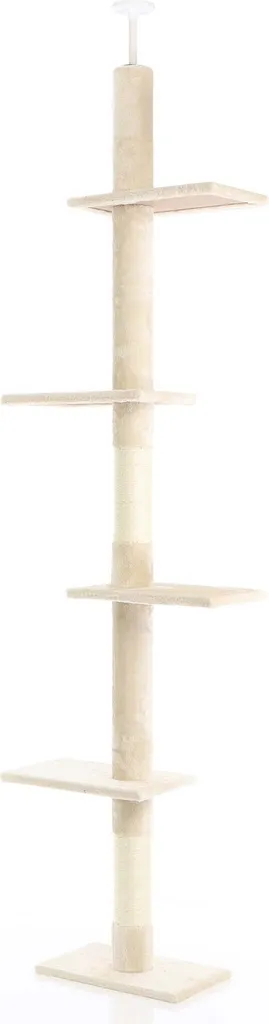 Arbre à chat de plafond pour grand salon, meuble de jeu à 4 niveaux