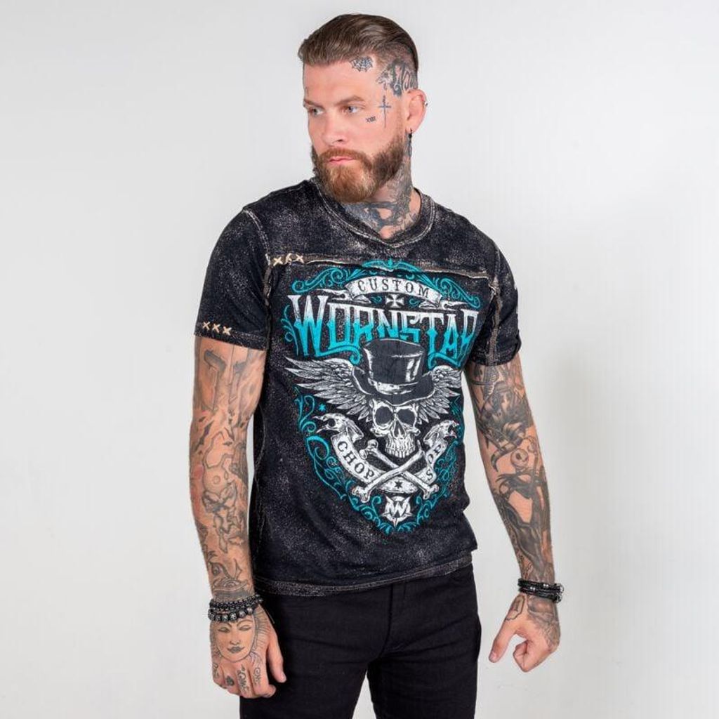 Wornstar T-Shirt Herren Elegantly wasted Tee-Black schwarz L