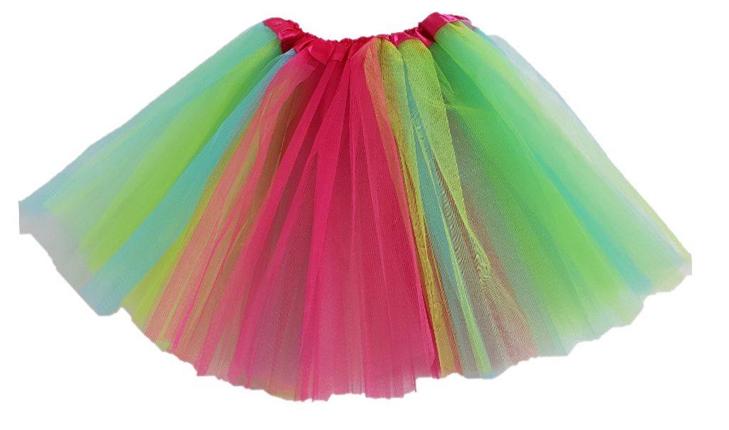 Tütü Regenbogen Bunt Tutu Ballettrock Tüllrock Ballettkleid Produktbild 