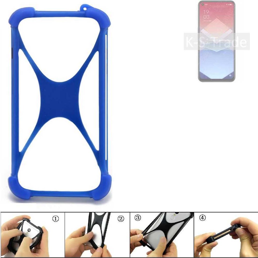K-S-Trade Handy Hülle kompatibel mit Oppo K10x Silikon Schutzhülle Cover Case Bumper Silikoncase TPU Softcase Schutz Hülle Smartphone Stoßschutz,