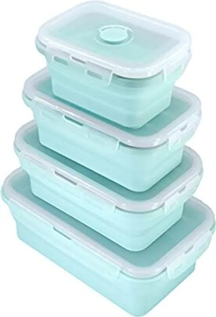Set Contenitori Silicone BJ 4 Pezzi - Meal Prep e Dieta Salvaspazio - 9