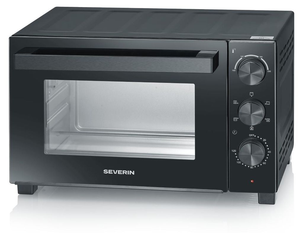 Severin TO 2075, 30 l, Schwarz, Freistehend, Drehregler, Produktbild 