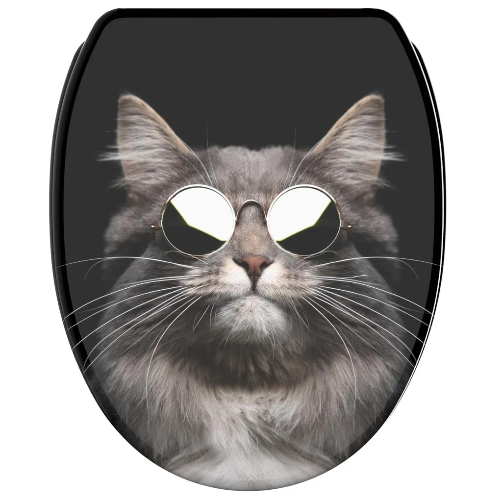 Couvercle de WC Universel SANILO Cool Cat pour une Salle de Bain Design