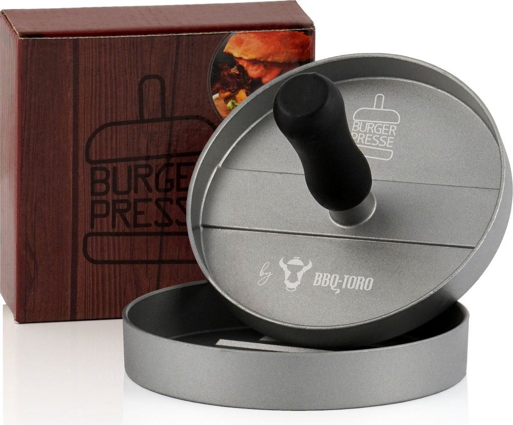 BBQ-Toro Aluminium Burgerpresse | Ø 11,8 cm | Grau | Fleischformer