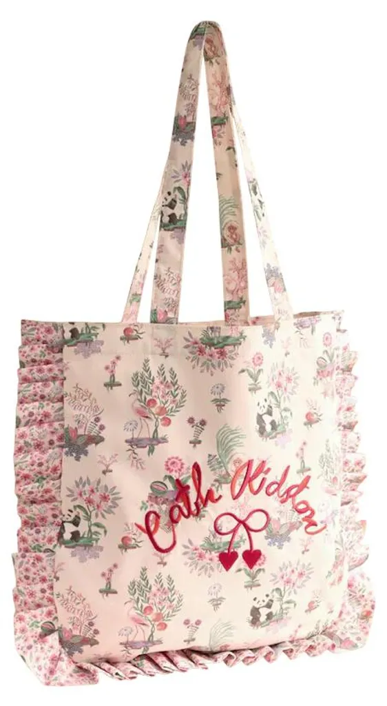 Sac fourre-tout à volants Cath Kidston CT229 crème en taille unique
