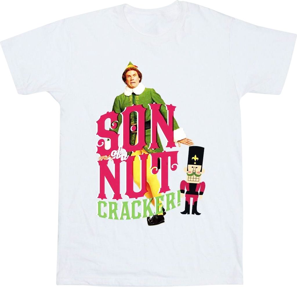 Elf - "Son Of A Nutcracker" T-Shirt für Herren BI24158 (5XL) (Weiß)