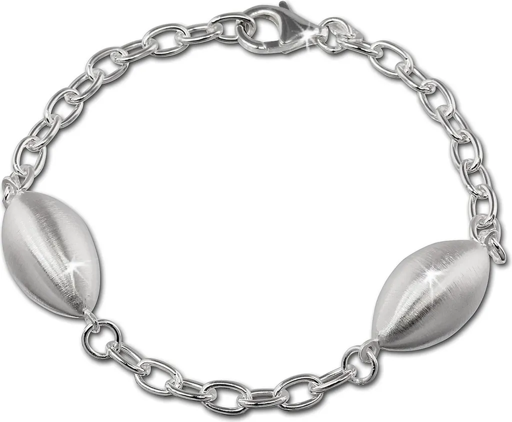 Bracelet Ellipse SilberDream SDA421 en argent sterling 925 mat 19cm