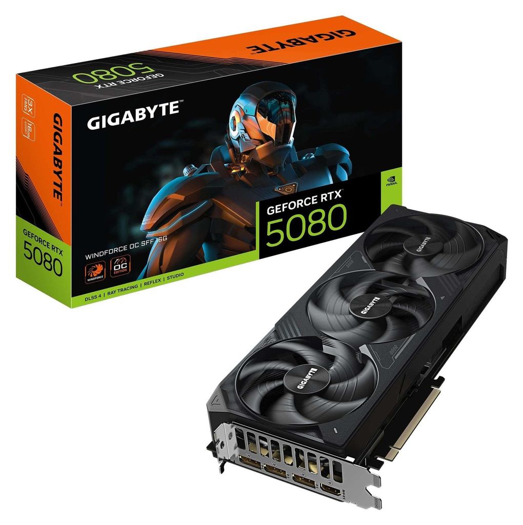 GIGABYTE GeForce RTX 5080 WINDFORCE OC SFF 16G Grafikkarte Produktbild 