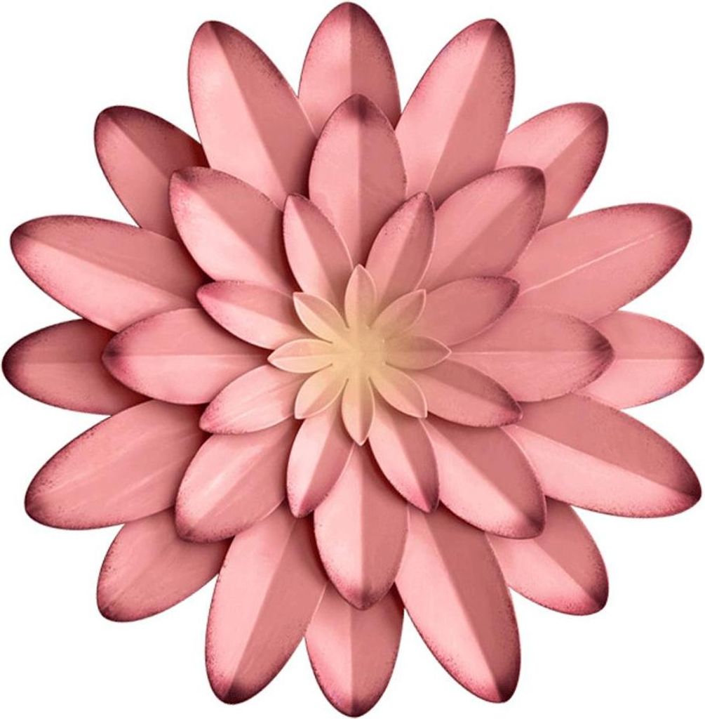 Wanddeko aus Metall: Blumen, 12 Zoll, für Wohnzimmer, Produktbild 