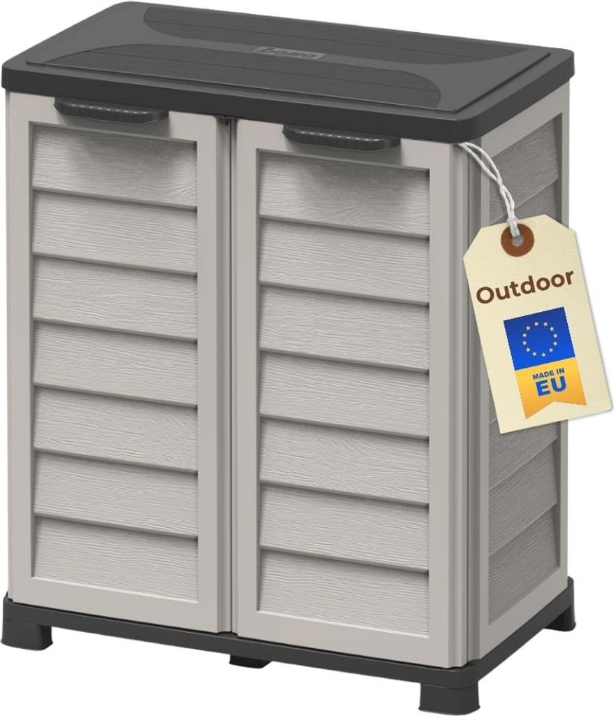 Gartenschrank Wetterfest Outdoor Kunststoff Schrank Kunststoffschrank Mehrzweckschrank Balkonschrank Geräteschrank Outdoor Kunststoffschrank Wette...