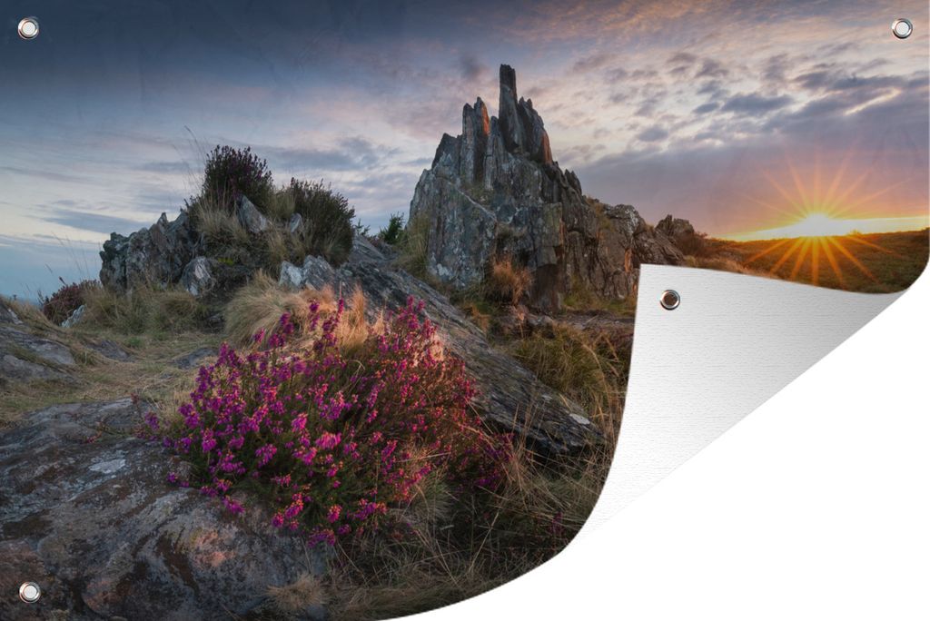 MuchoWow 120x80 cm Outdoor-Poster Gartendeko Sichtschutz Garten Poster für den Garten Bretagne-Küste