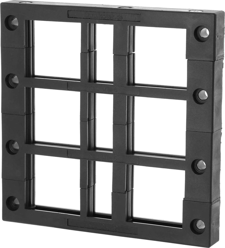 icotek Kabeleinführungsleiste KEL24/12 mit zwei Mittelteilen für Kabeltüllen 6x klein / 6x groß Montageausschnitt