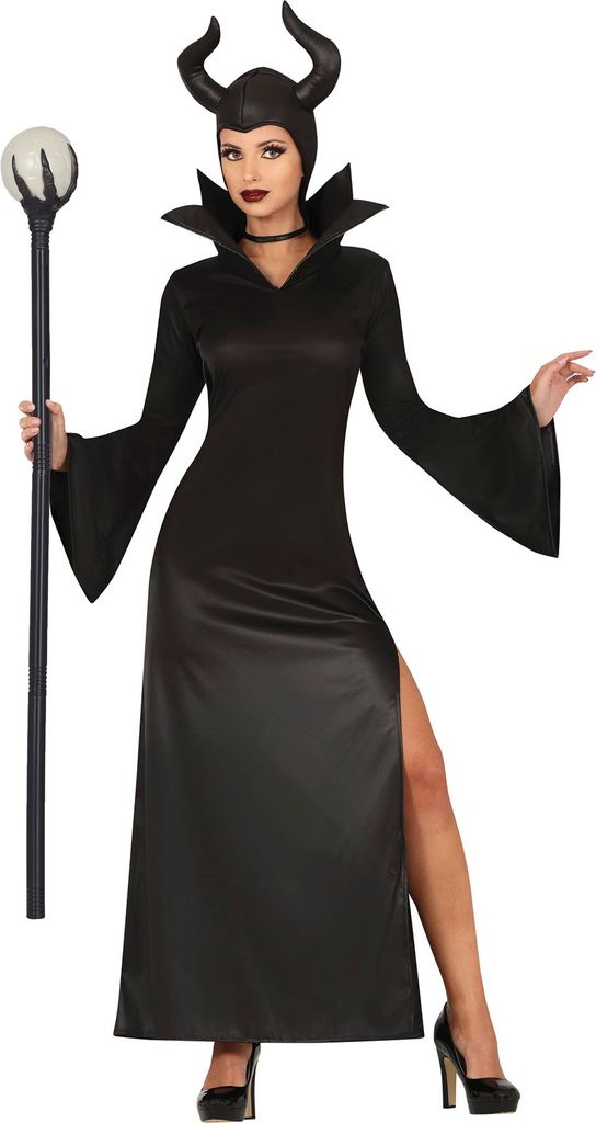 Märchenfee Zauberhafte Dunkle Magie Hörner Halloween Outfit Produktbild 