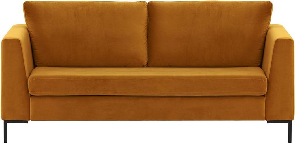 2,5-Personen-Sofa Gosena-Velluto 8-czarny - metal