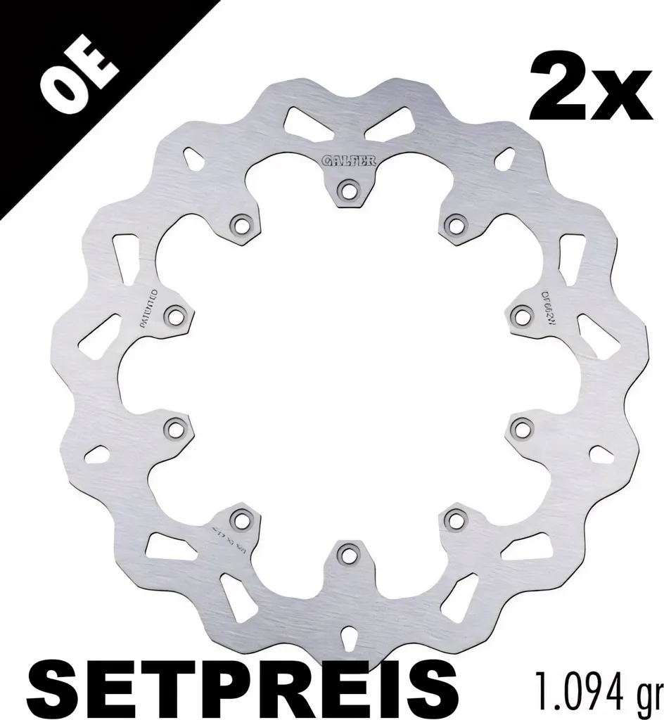 Rénovation freinage BMW K 75 et R 100 kit 2 disques Galfer DF662W